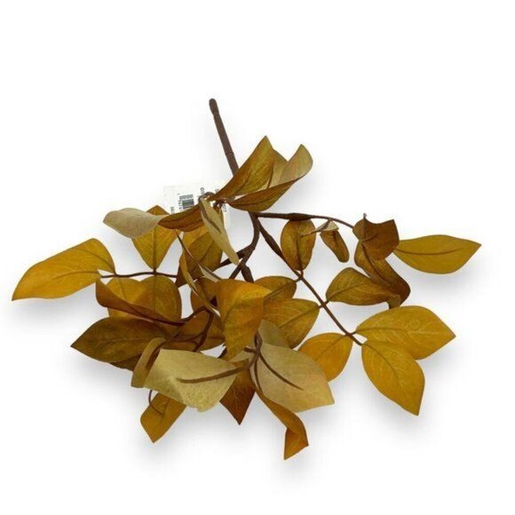 9.5" Faux Golden Ash Leaf Stem - Hearth & Hand Magnolia - Fall 2023 Target - Picture 6 of 7